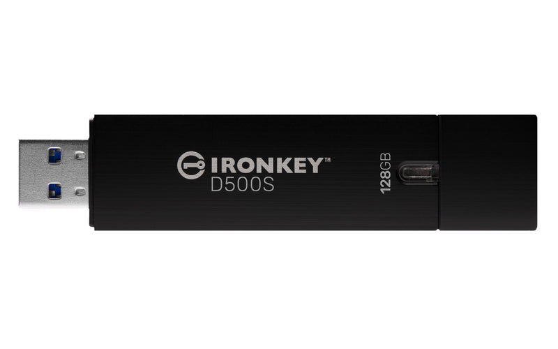 IKD500S/128GB - Pen drive 128GB IronKey D500S USB 3.2 Ger.1 c/ segurança de nível militar e governamental - FIPS 140-3 Nível 3 e vários recursos.