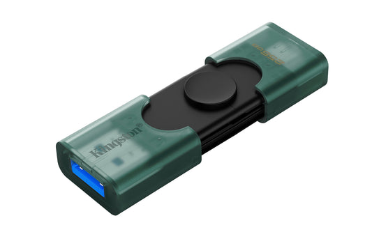 DTDEG2/256GB - Pen drive de 256GB DuoG2 USB 3.2 Geração 1, com 2 conectores: Tipo-A e Tipo-C