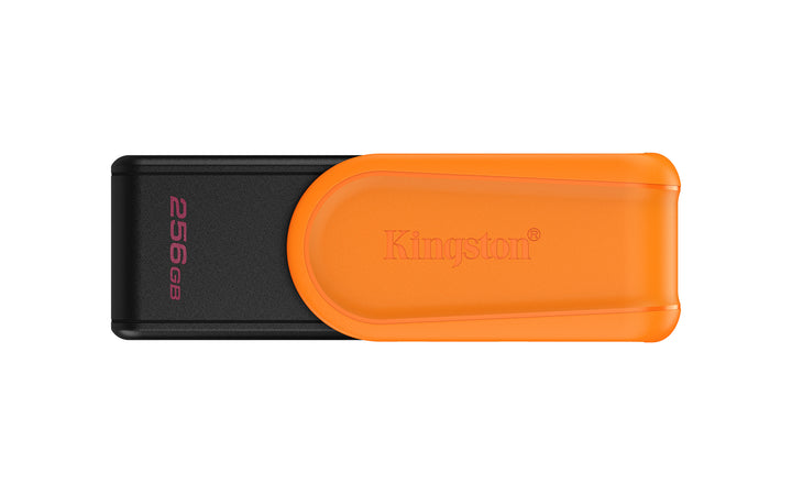 DTXS/256GB - Pen drive Exodia S de 256GB padrão USB-A velocidade 3.2 Geração 1 (Preto/laranja).