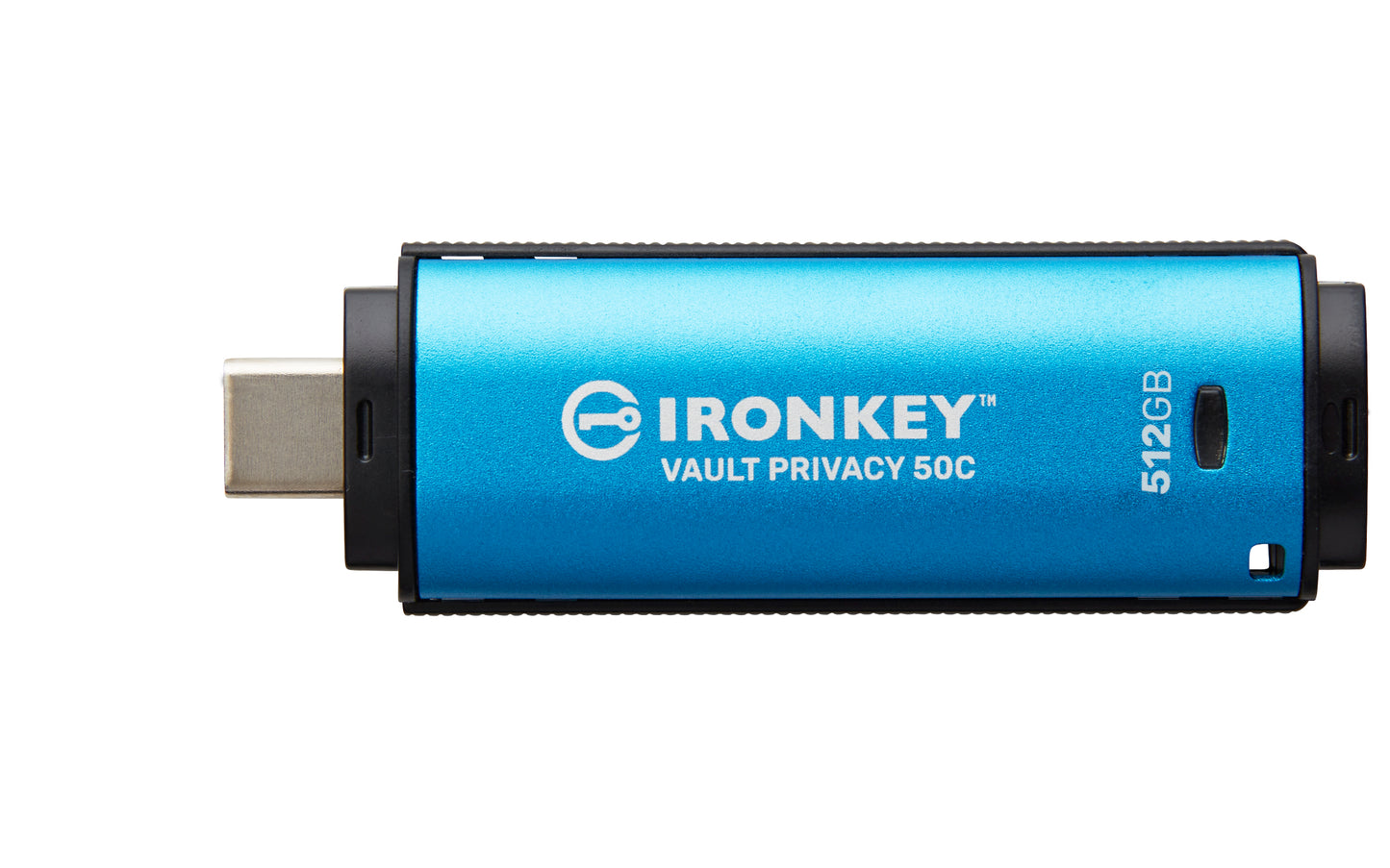 IKVP50C/512GB - Pen Drive de 512GB USB-C (Tipo C) IronKey Vault Privacy 50, com certificação FIPS 197 e criptografia XTS-AES de 256 bits.