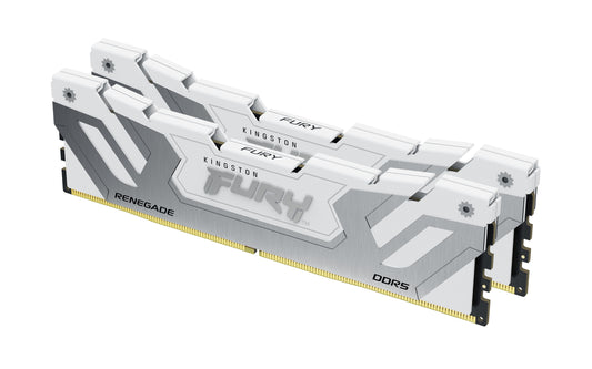 KF588CU42RSK2-48 - Kit de módulos de memória de 48GB (2 x 24GB) CUDIMM DDR5 8800Mhz FURY Renegade Silver 1,4V 1Rx8 288 pinos para desktop / gamers.