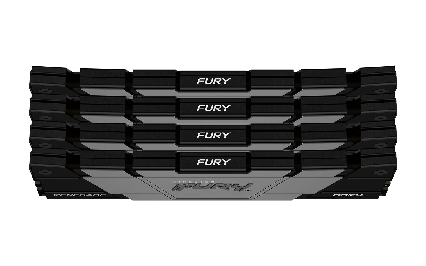 KF432C16RB2K4/32 - Kit de memórias de 32GB (4 x 8GB) DIMM DDR4 3200Mhz FURY Renegade Black 1,35V CL16 1Rx8 288 pinos para desktop/gamers.