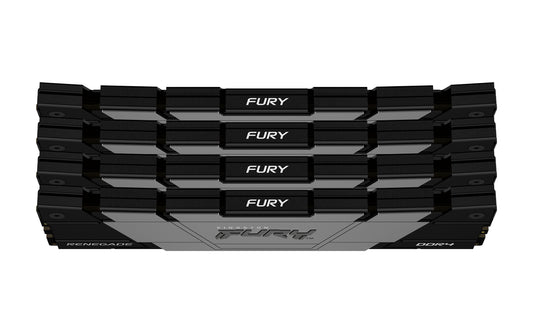 KF432C16RB12K4/64 - Kit de memórias de 64GB (4 x 16GB) DIMM DDR4 3200Mhz FURY Renegade Black 1,35V CL16 2Rx8 288 pinos para desktop/gamers.