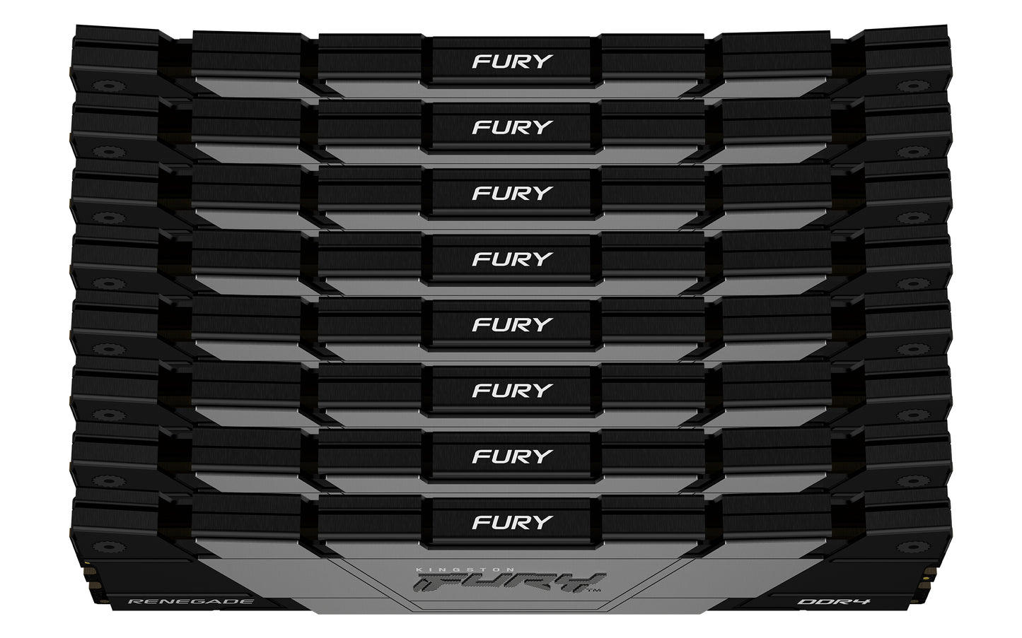 KF432C16RB2K8/256 - Kit de memórias de 256GB (8 x 32GB) DIMM DDR4 3200Mhz FURY Renegade Black 1,35V CL16 2Rx8 288 pinos para desktop/gamers.