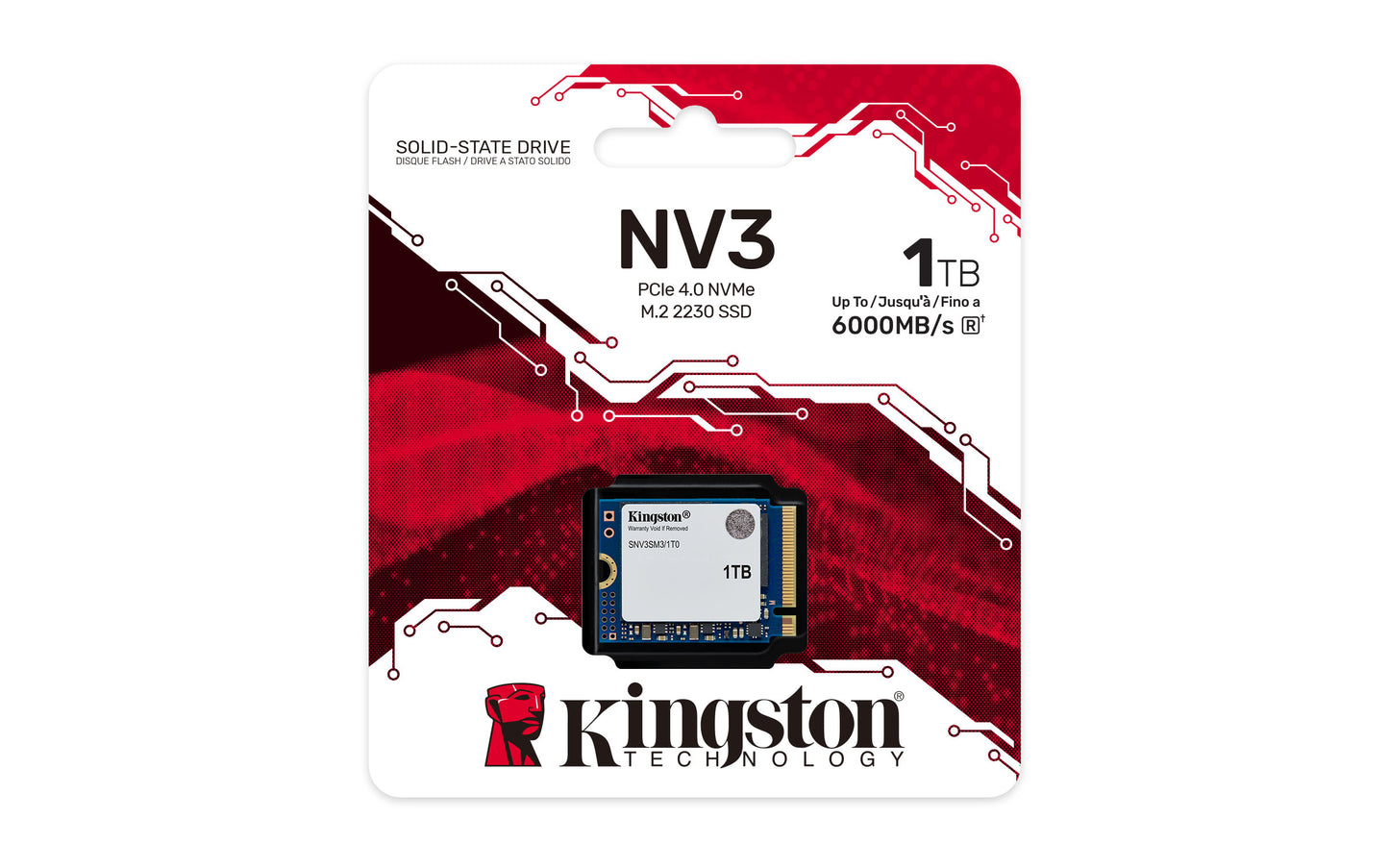SNV3SM3/1T0 - SSD Mini de 1TB padrão NV3 formato M.2 2230 NVMe 4.0 Gen 4x4 ultra rápido (Leitura/Gravação: 6000/4000 MB/s).