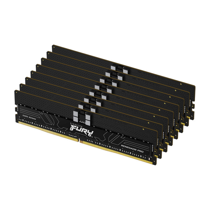KF556R28RBE2K8-256 - Kit de módulos de memória de 256GB (8 x 32GB) DDR5 5600Mhz RDIMM (ECC Registrada) Fury Renegade CL28 2Rx8 288 pinos para Servidores / Motherboards de servidores base AMD EXPO e Intel Extreme.