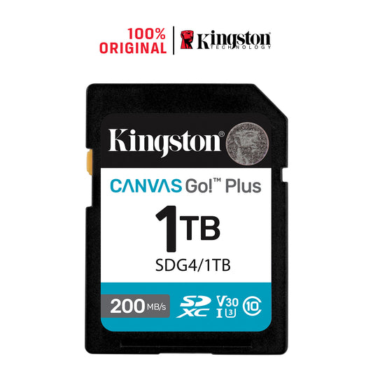 SDG4/1TB - Cartão de memória padrão SD de 1TB Canvas Go Plus (Leitura = 200MB/s) Classe 10 U3 V30