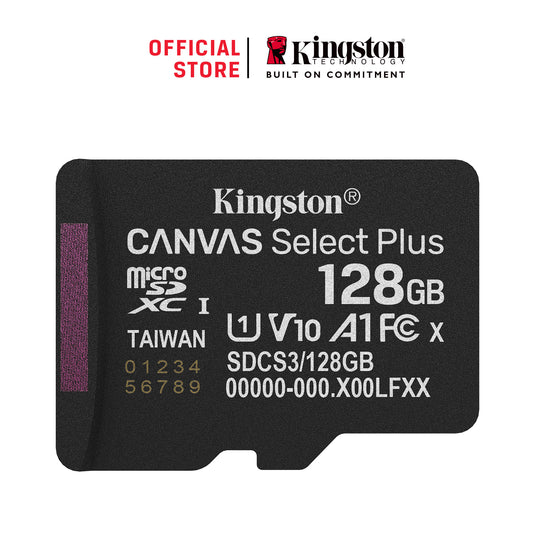 SDCS3/128GB - Cartão de memória microSD de 128GB Canvas Select Plus Gen3 - Leitura: 150MB/s - Classe 10 - U1 - V10