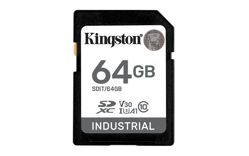 SDIT/64GB - SDHC de 64GB de uso Industrial classe C10 A1 tipo pSLC UHS-I U3 V30 (Leitura até 100MB/s).
