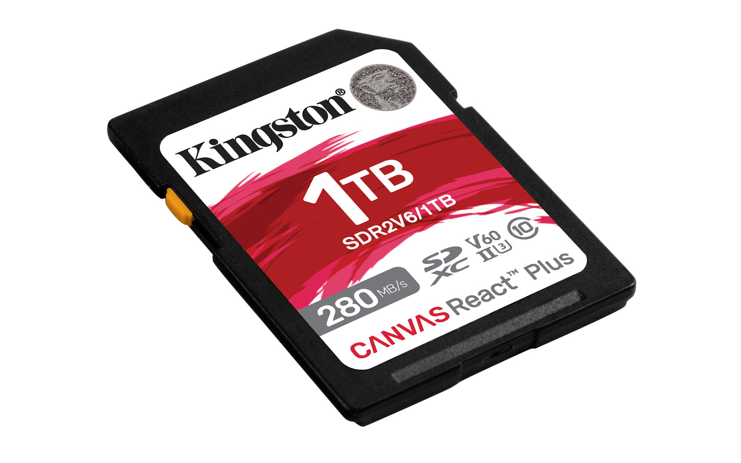 SDR2V6/1TB - Cartão de memória de 1TB padrão SDXC Canvas React Plus - UHS-II U3 V60 (L=280MB/s; G=150MB/s) p/ uso Full HD 4K.