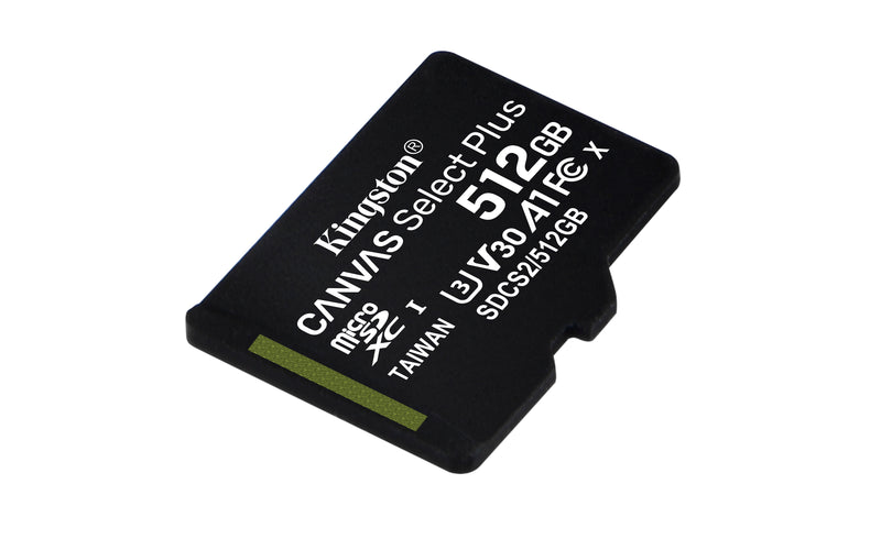 SDCS2/512GB - Cartão de memória microSD de 512GB Canvas Select Plus - Leitura: 100MB/s - Classe 10 com adaptador SD