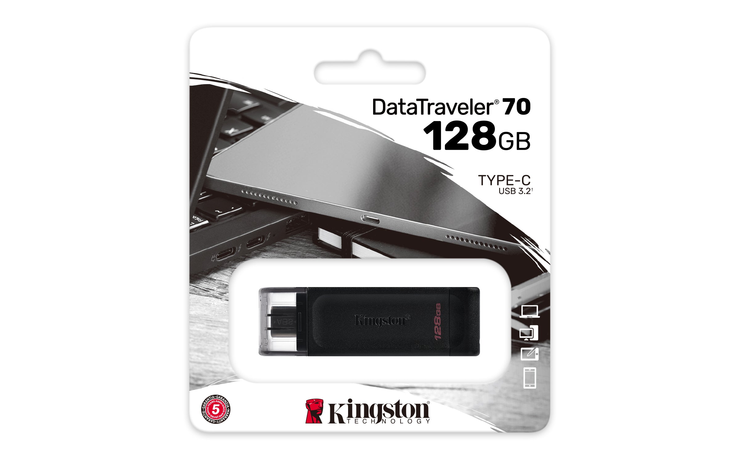 DT70/128GB - Pen drive de padrão velocidade 3.2 Geração