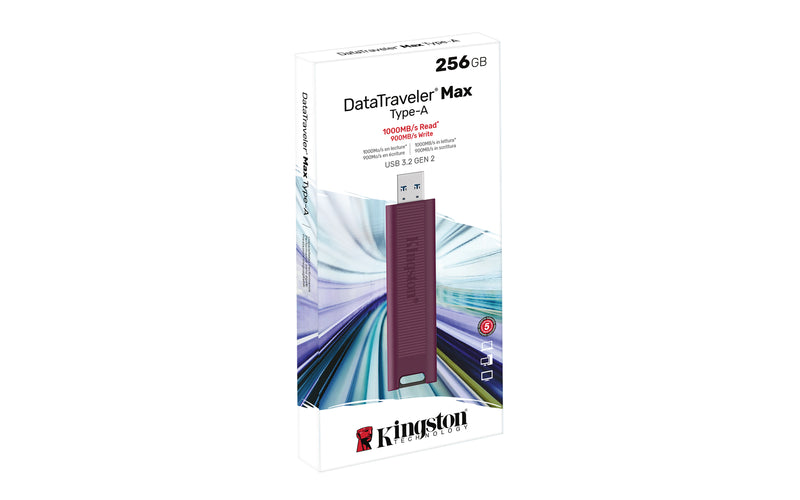 DTMAXA/256GB - Pen drive de 256GB padrão USB 3.2 Gen. 2 Tipo A de altas velocidades (Leitura = 1000MB/s; Escrita = 900MB/s).