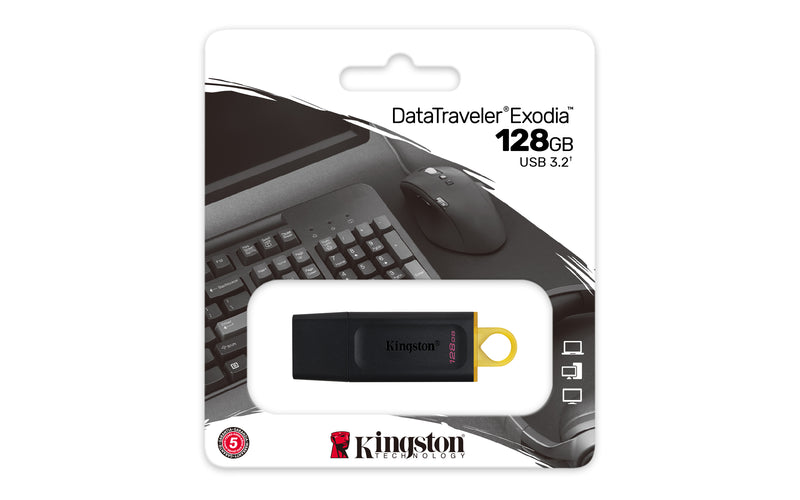 DTX/128GB - Pen drive Exodia de 128GB padrão USB velocidade 3.2 Geração 1