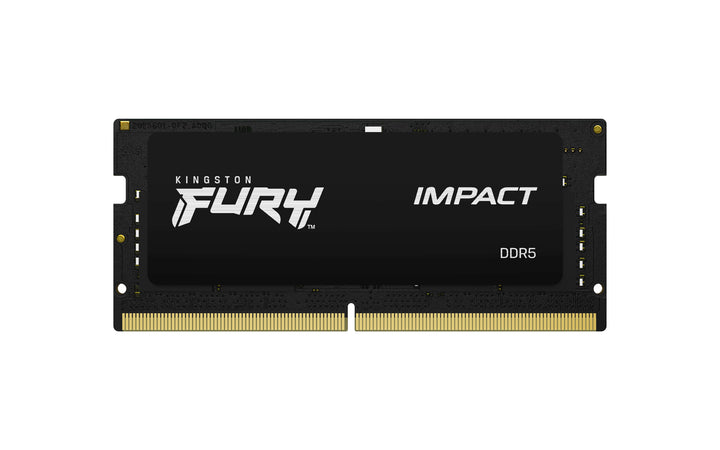 KF548S38IB-8 - Módulo de memória de 8GB SODIMM DDR5 4800Mhz FURY Impact Black 1,1V 1Rx16 262 pinos para notebooks / gamers. "VERIFIQUE A LISTA DE EQUIPAMENTOS COMPATÍVEIS NO FINAL DA DESCRIÇÃO ABAIXO OU CONSULTE O CONFIGURADOR DE MEMÓRIA DO SITE"