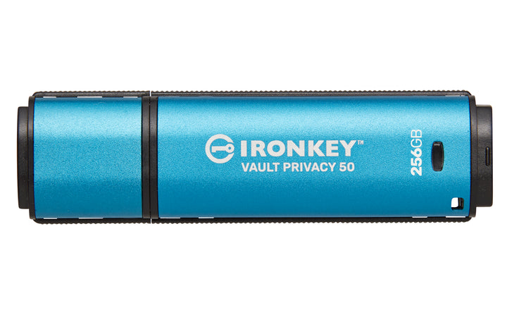 IKVP50/256GB - Pen Drive de 256GB IronKey Vault Privacy 50, com certificação FIPS 197 e criptografia XTS-AES de 256 bits.