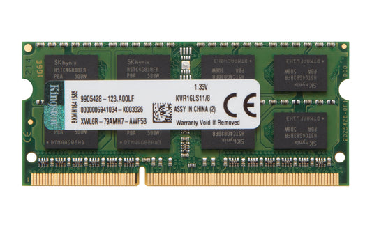 KVR16LS11/8 - Memória de 8GB SODIMM DDR3 1600Mhz 1,35V 2Rx8 para notebook