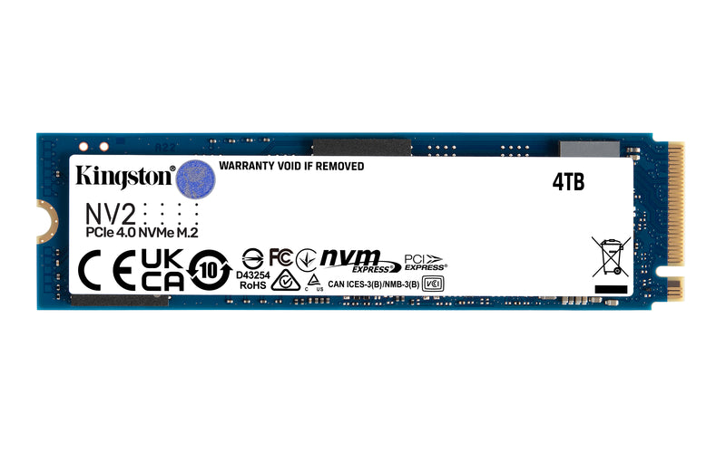 SNV2S/4000G - SSD de 4TB padrão NV2 formato M.2 2280 NVMe 4.0 ultra rápido (Leitura/Gravação: 3500/2800 MB/seg).