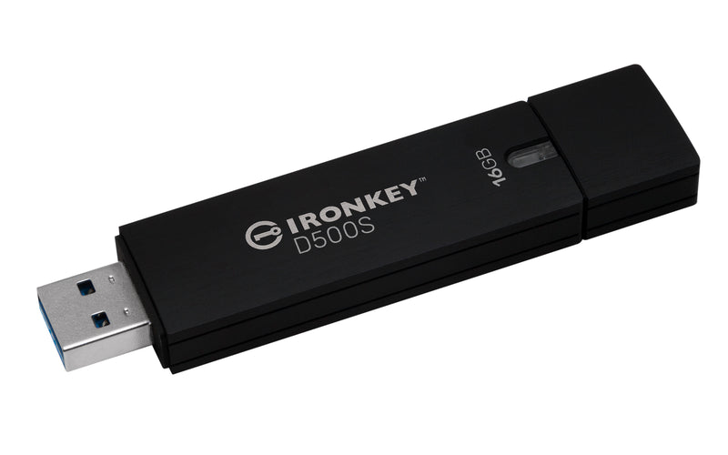 IKD500SM/16GB - Pen drive 16GB IronKey D500S Gerenciável, USB 3.2 Ger.1 c/ segurança de nível militar e governamental - FIPS 140-3 Nível 3 e vários recursos.