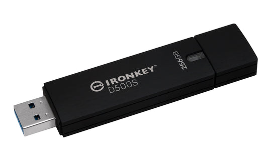 IKD500S/256GB - Pen drive 256GB IronKey D500S USB 3.2 Ger.1 c/ segurança de nível militar e governamental - FIPS 140-3 Nível 3 e vários recursos.