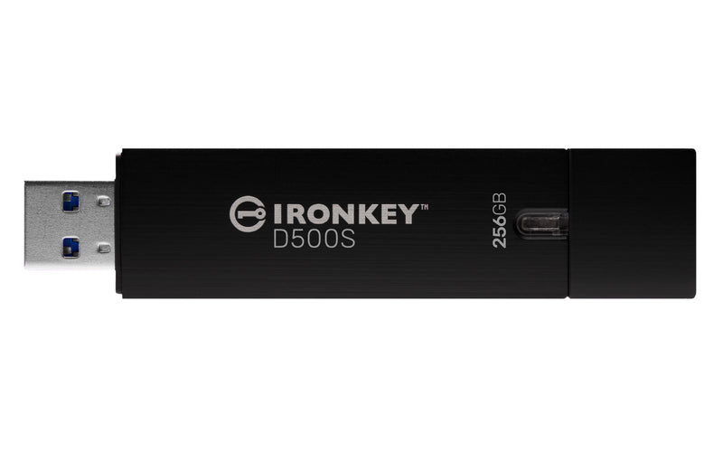 IKD500S/256GB - Pen drive 256GB IronKey D500S USB 3.2 Ger.1 c/ segurança de nível militar e governamental - FIPS 140-3 Nível 3 e vários recursos.