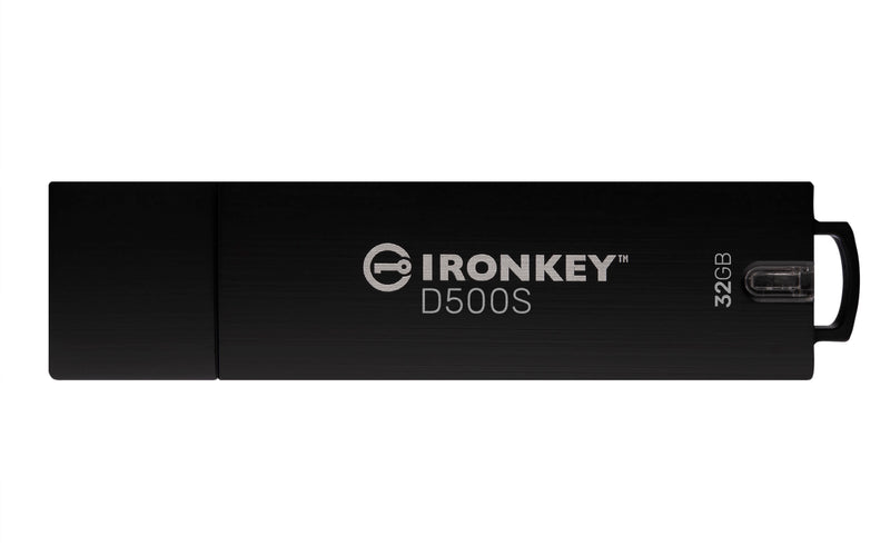 IKD500S/32GB - Pen drive 32GB IronKey D500S USB 3.2 Ger.1 c/ segurança de nível militar e governamental - FIPS 140-3 Nível 3 e vários recursos.