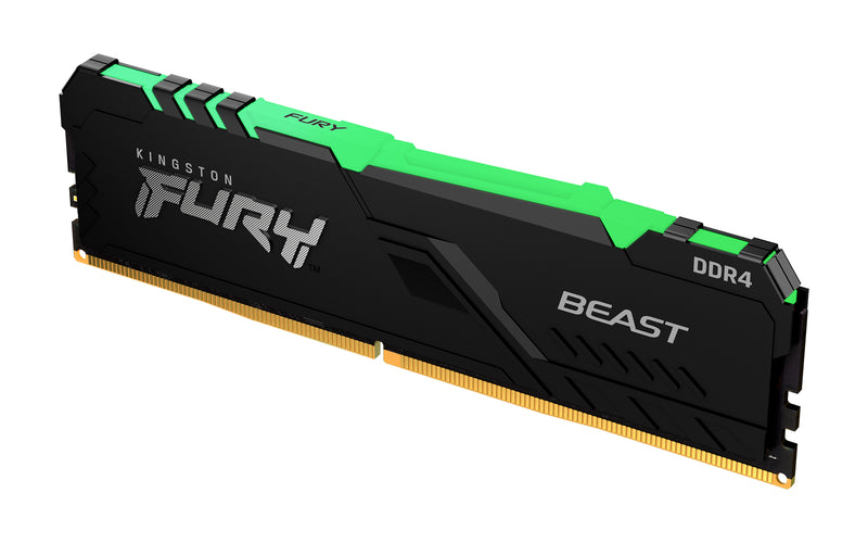 KF426C16BB2A/16 - Memória de 16GB DIMM DDR4 2666Mhz FURY Beast RGB 1,2V 1Rx8 288 pinos para desktop/gamers.