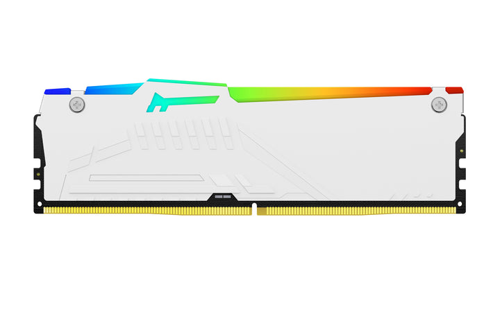 KF564C32BWEA-16 - Módulo de memória de 16GB DIMM DDR5 6400Mhz FURY Beast White RGB 1,4V CL32 1Rx8 288 pinos para desktop / gamers base AMD EXPO v1.1 e Intel.
