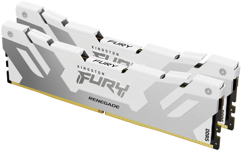 KF576C38RWK2-32 - Kit de módulos de memória de 32GB (2 x 16GB) DIMM DDR5 7600Mhz FURY Renegade White 1,45V 1Rx8 288 pinos para desktop / gamers.