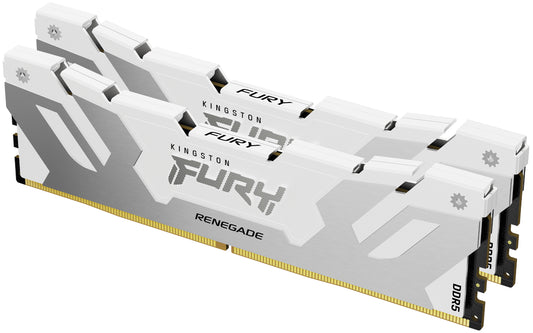 KF580C38RWK2-32 - Kit de módulos de memória de 32GB (2 x 16GB) DIMM DDR5 8000Mhz FURY Renegade White 1,45V 1Rx8 288 pinos para desktop / gamers.