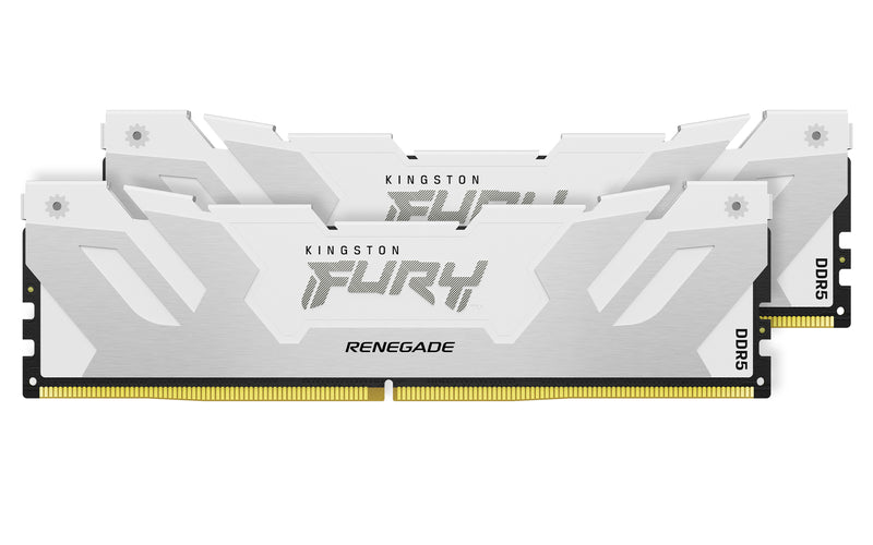 KF576C38RWK2-32 - Kit de módulos de memória de 32GB (2 x 16GB) DIMM DDR5 7600Mhz FURY Renegade White 1,45V 1Rx8 288 pinos para desktop / gamers.