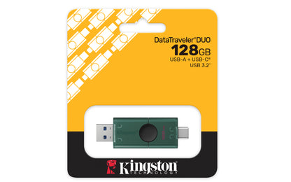 DTDEG2/128GB - Pen drive de 128GB DuoG2 USB 3.2 Geração 1, com 2 conectores: Tipo-A e Tipo-C