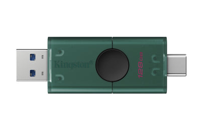 DTDEG2/128GB - Pen drive de 128GB DuoG2 USB 3.2 Geração 1, com 2 conectores: Tipo-A e Tipo-C
