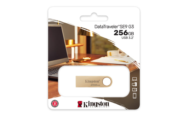 DTSE9G3/256GB - Pen Drive de 256GB USB 3.2 Gen.1  Metal Série SE9 G3 (Até 220MB/s Leitura e 100MB/s Gravação)