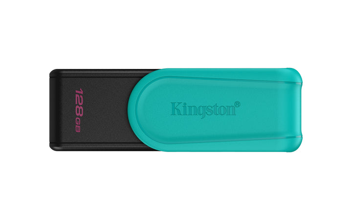 DTXS/128GB - Pen drive Exodia S de 128GB padrão USB-A velocidade 3.2 Geração 1 (Preto/turquesa).