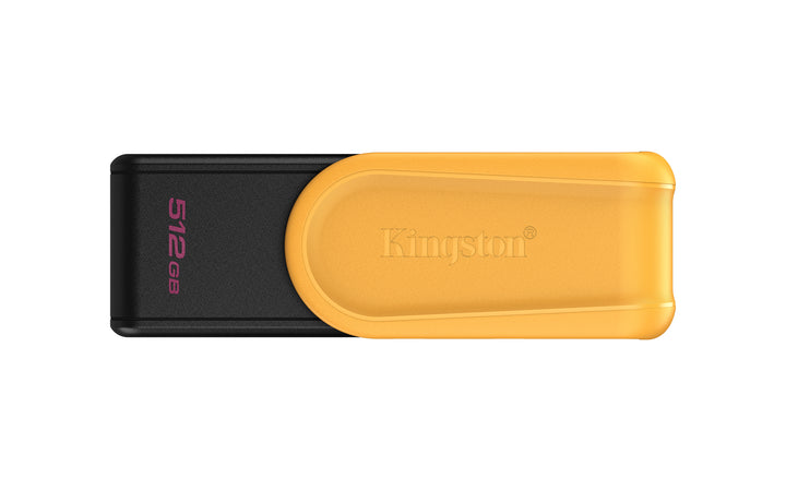 DTXS/512GB - Pen drive Exodia S de 512GB padrão USB-A velocidade 3.2 Geração 1 (Preto/amarelo).