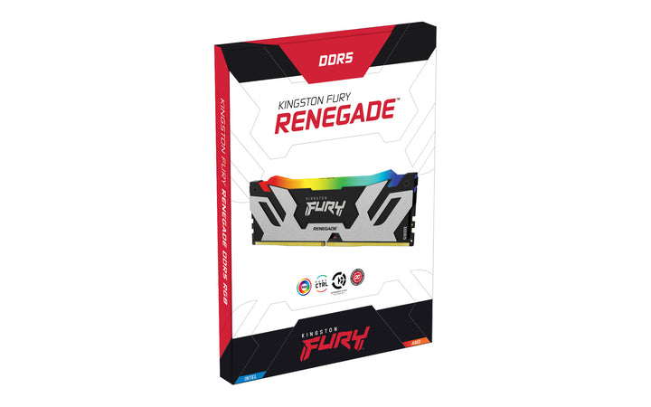 KF564C32RSA-32 - Módulo de memória de 32GB DIMM DDR5 6400Mhz FURY Renegade RGB 1,4V 2Rx8 288 pinos para desktop / gamers.