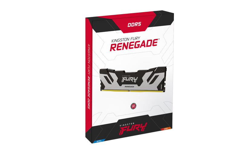 KF576C38RS-16 - Módulo de memória de 16GB DIMM DDR5 7600Mhz FURY Renegade Silver 1,45V 1Rx8 288 pinos para desktop / gamers.