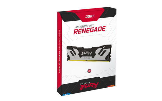 KF564C32RS-32 - Módulo de memória de 32GB DIMM DDR5 6400Mhz FURY Renegade Silver 1,4V 2Rx8 288 pinos para desktop / gamers.
