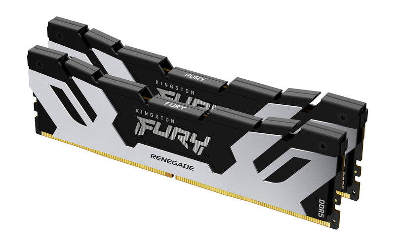 KF564C32RSK2-64 - Kit de módulos de memória de 64GB (2 x 32GB) DIMM DDR5 6400Mhz FURY Renegade Silver 1,35V 2Rx8 288 pinos para desktop / gamers.