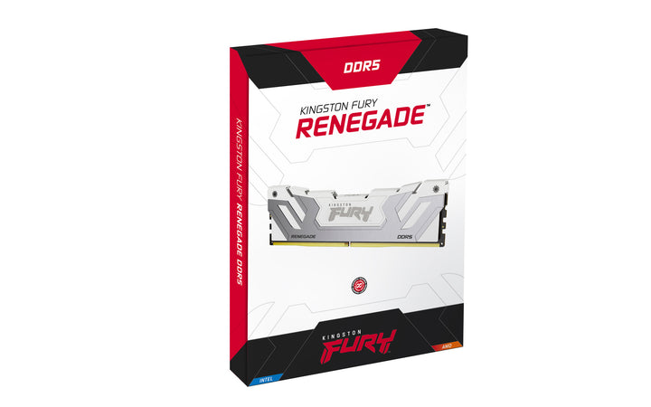 KF588CU42RW-24 - Módulo de memória de 24GB CUDIMM DDR5 8800Mhz FURY Renegade White 1,4V 1Rx8 288 pinos para desktop / gamers.