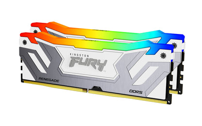 KF588CU42RSAK2-48 - Kit de módulos de memória de 48GB (2 x 24GB) CUDIMM DDR5 8800Mhz FURY Renegade RGB Silver 1,4V 1Rx8 288 pinos para desktop / gamers.