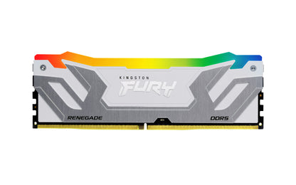 KF588CU42RSA-24 - Módulo de memória de 24GB CUDIMM DDR5 8800Mhz FURY Renegade RGB Silver 1,4V 1Rx8 288 pinos para desktop / gamers.