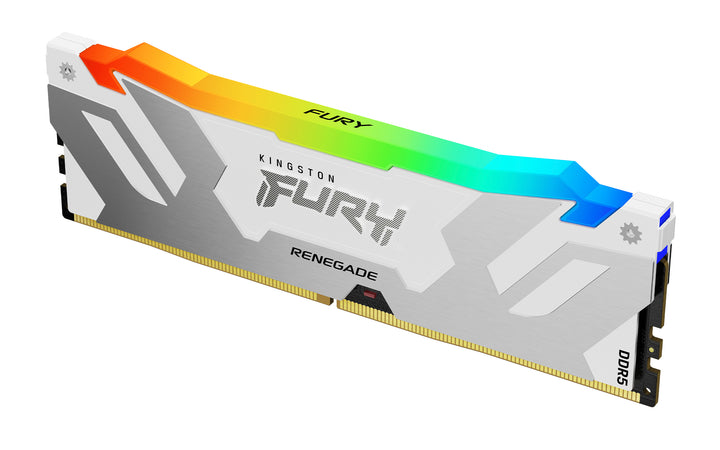 KF588CU42RWA-24 - Módulo de memória de 24GB CUDIMM DDR5 8800Mhz FURY Renegade RGB White 1,4V 1Rx8 288 pinos para desktop / gamers.