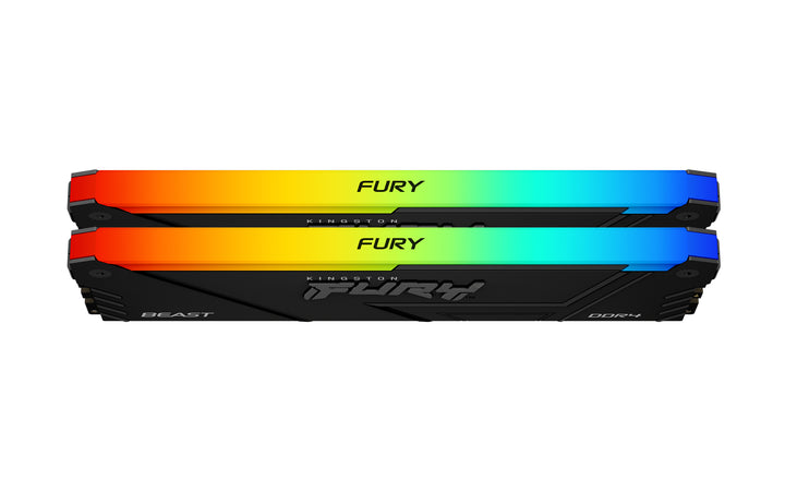 KF436C18BB2AK2/64 - Kit de memórias de 64GB (2 x 32GB) DIMM DDR4 3600Mhz FURY Beast RGB 1,35V CL18 2Rx8 288 pinos para desktop/gamers.