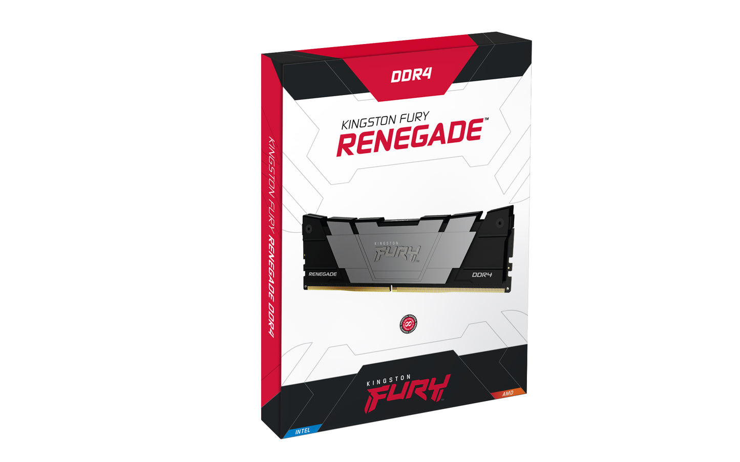 KF436C16RB12/16 - Memória de 16GB DIMM DDR4 3600Mhz FURY Renegade Black 1,35V CL16 2Rx8 288 pinos para desktop/gamers.