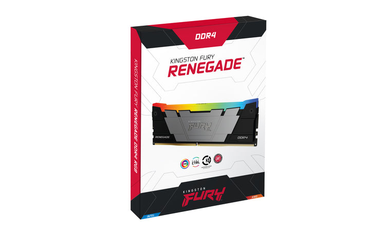 KF436C18RB2A/32 - Memória de 32GB DIMM DDR4 3600Mhz FURY Renegade RGB 1,35V CL18 2Rx8 288 pinos para desktop/gamers.