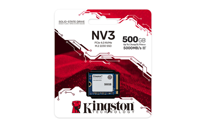 SNV3SM3/500G - SSD Mini de 500GB padrão NV3 formato M.2 2230 NVMe 4.0 Gen 4x4 ultra rápido (Leitura/Gravação: 5000/3000 MB/s).