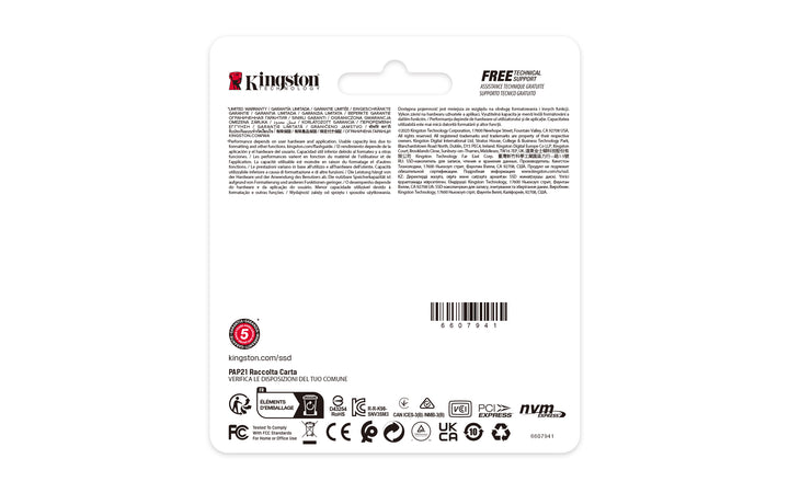 SNV3SM3/500G - SSD Mini de 500GB padrão NV3 formato M.2 2230 NVMe 4.0 Gen 4x4 ultra rápido (Leitura/Gravação: 5000/3000 MB/s).