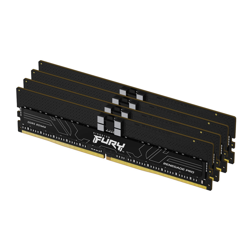 KF560R32RBEK4-64 - Kit de módulos de memória de 64GB (4 x 16GB) DDR5 6000Mhz RDIMM (ECC Registrada) Fury Renegade CL32 1Rx8 288 pinos para Servidores / Motherboards de servidores base AMD EXPO e Intel Extreme.